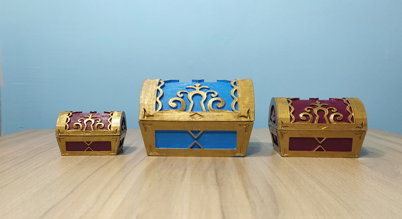 Custom Colored KH Chest | Hand Painted | Kingdom Hearts Inspired