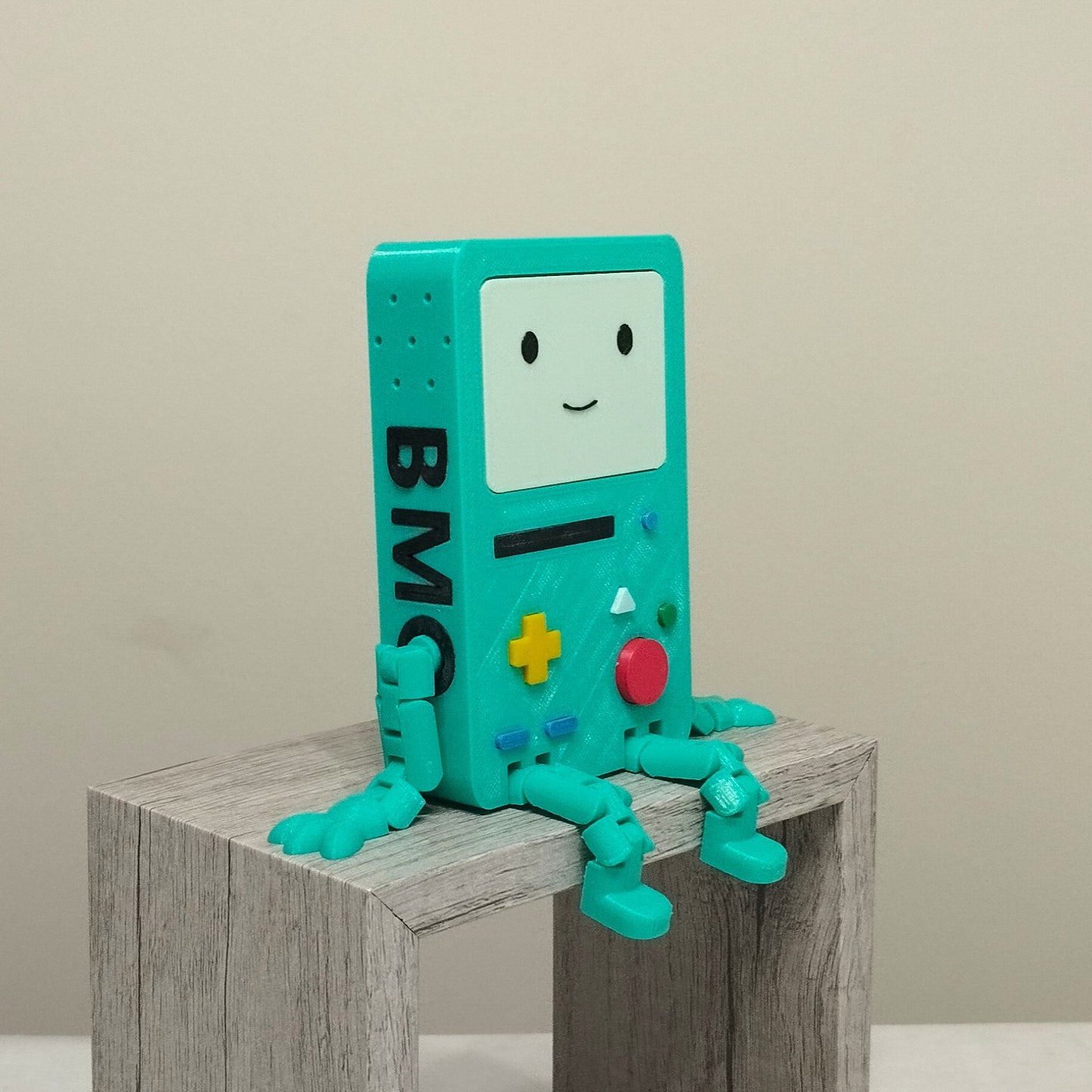 BMO Articulated Figurine - 3D Printed Flexi Robot, Retro Gamer Fidget Toy