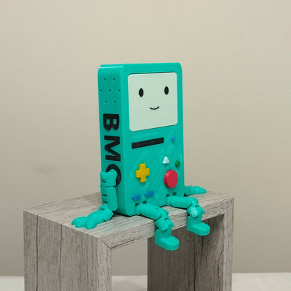 BMO Articulated Figurine - 3D Printed Flexi Robot, Retro Gamer Fidget Toy