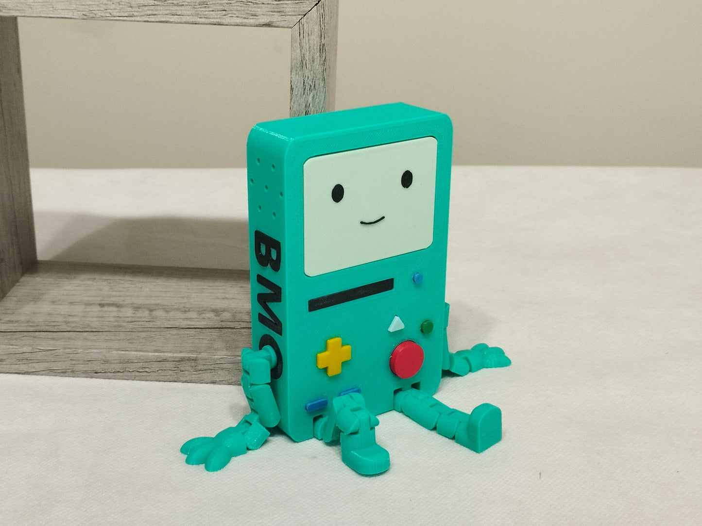 BMO Articulated Figurine - 3D Printed Flexi Robot, Retro Gamer Fidget Toy