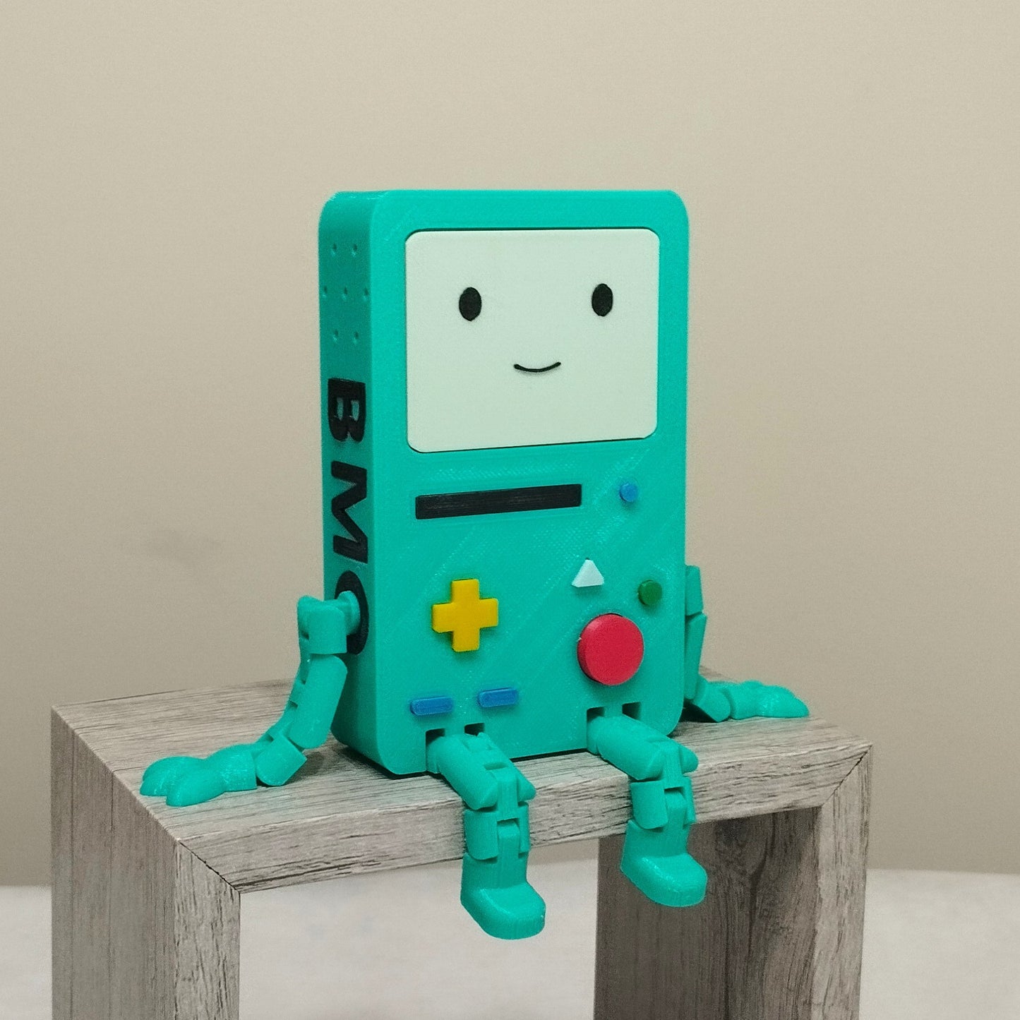 BMO Articulated Figurine - 3D Printed Flexi Robot, Retro Gamer Fidget Toy