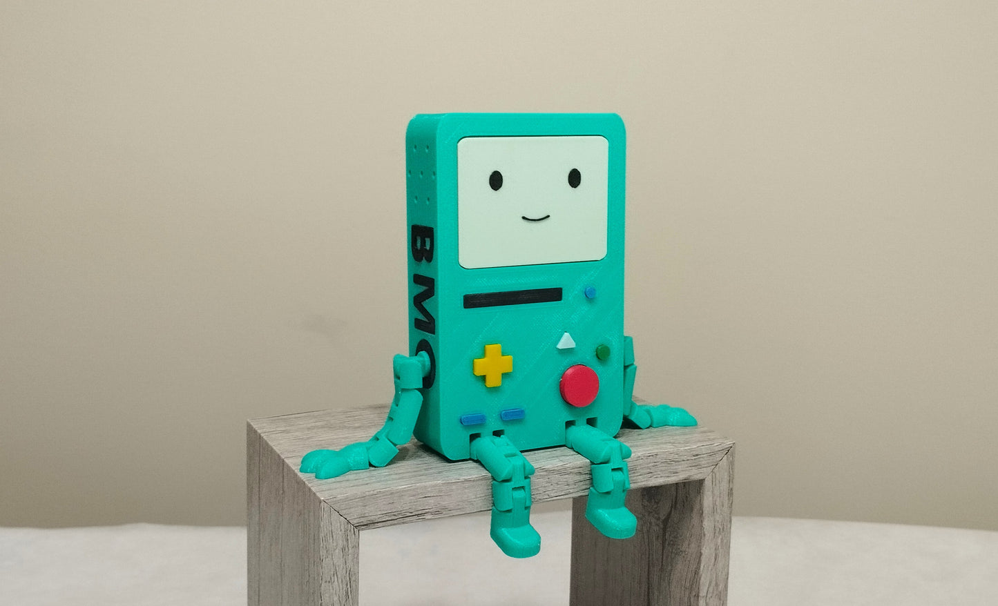 BMO Articulated Figurine - 3D Printed Flexi Robot, Retro Gamer Fidget Toy