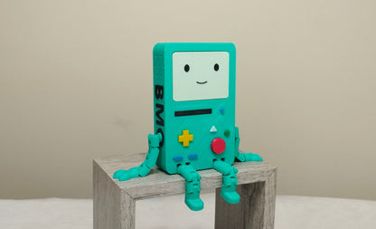 BMO Articulated Figurine - 3D Printed Flexi Robot, Retro Gamer Fidget Toy