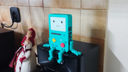 BMO Articulated Figurine - 3D Printed Flexi Robot, Retro Gamer Fidget Toy