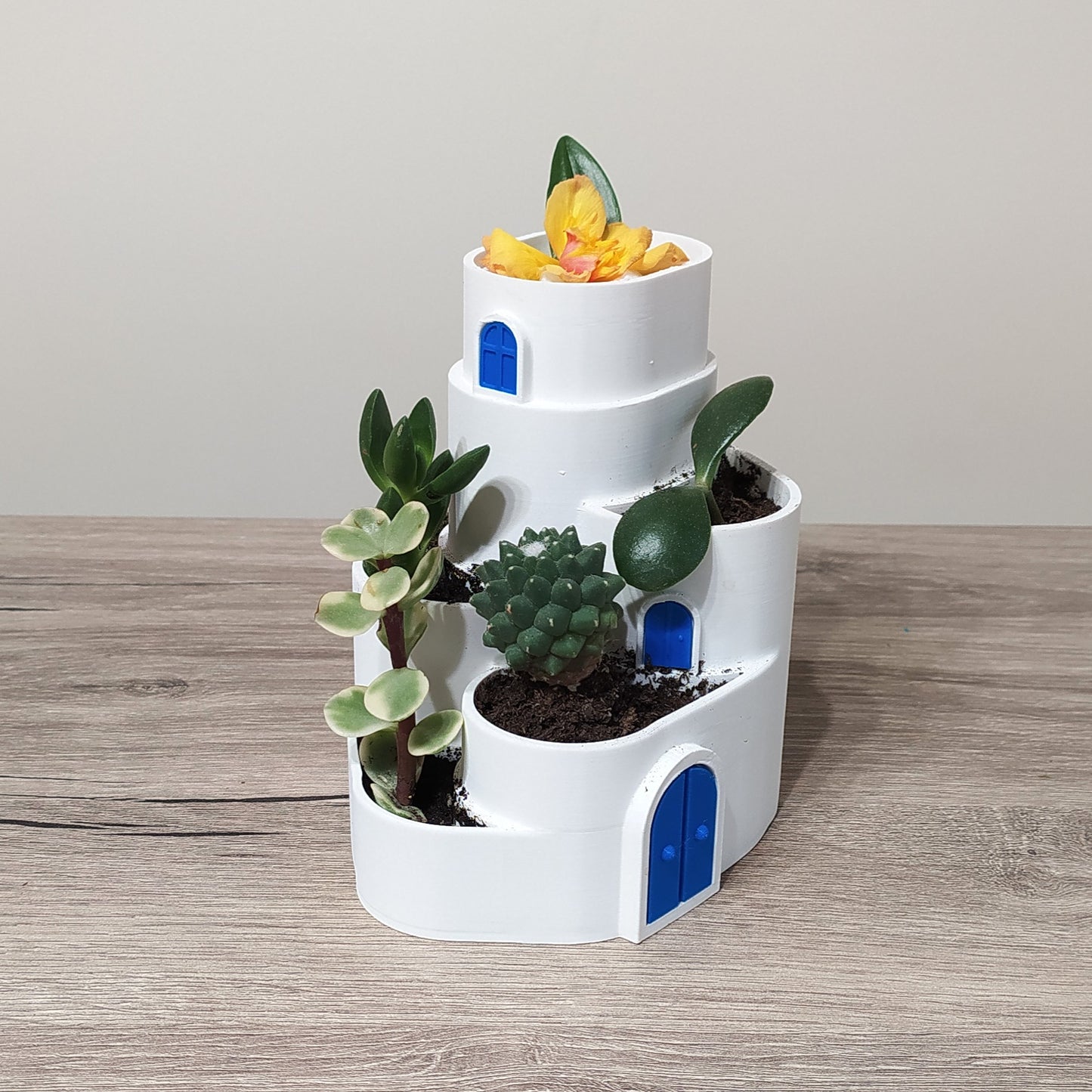 The Aegean Terrace Multi-Tier Planter - 3D Printed Greek Decor
