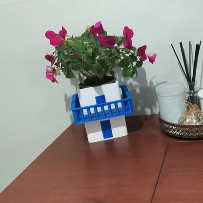 The Cycladic Balcony House Planter - 3D Printed Decor