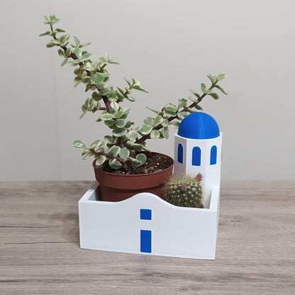 The Aegean Chapel Courtyard Planter - 3D Printed Greek Decor