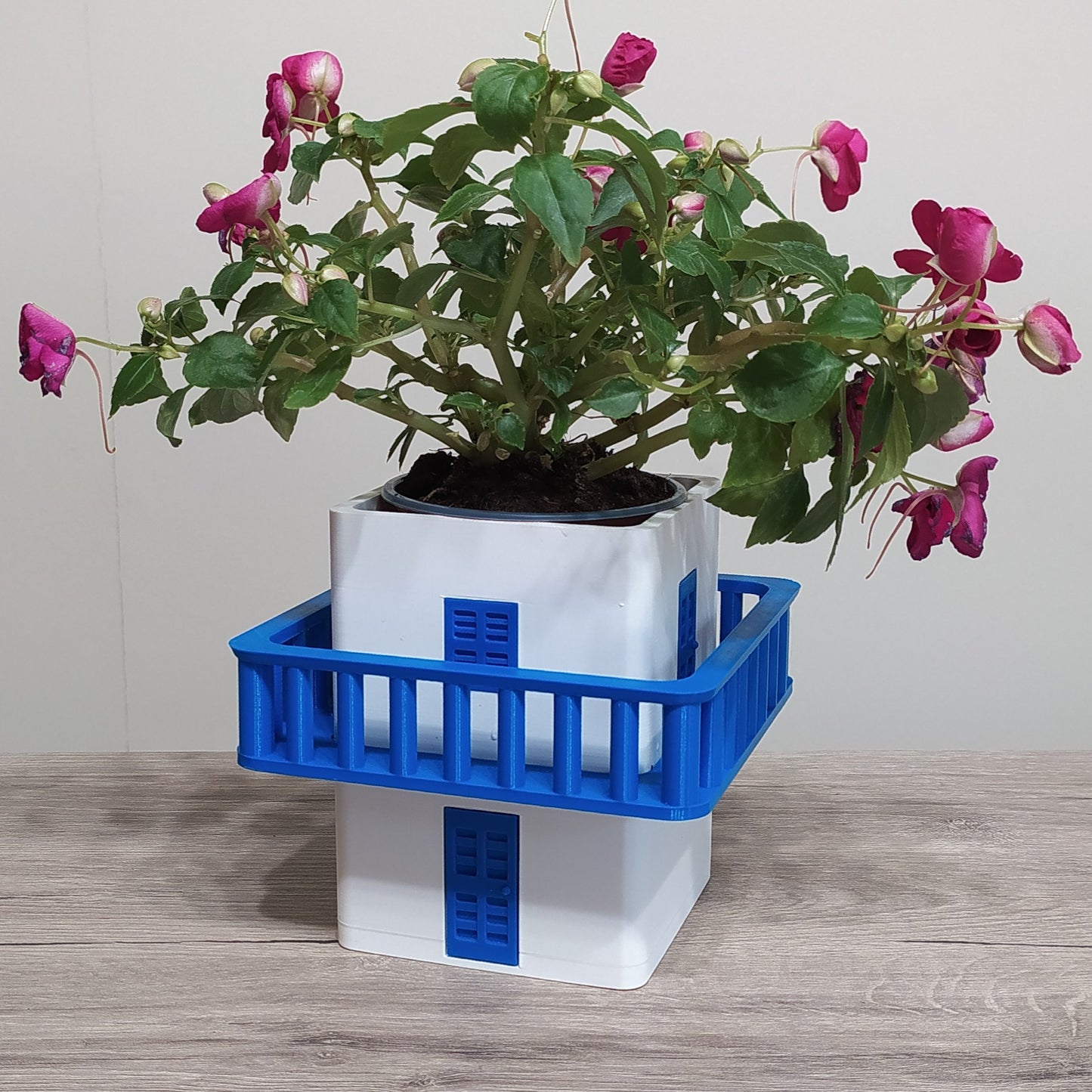 The Cycladic Balcony House Planter - 3D Printed Decor