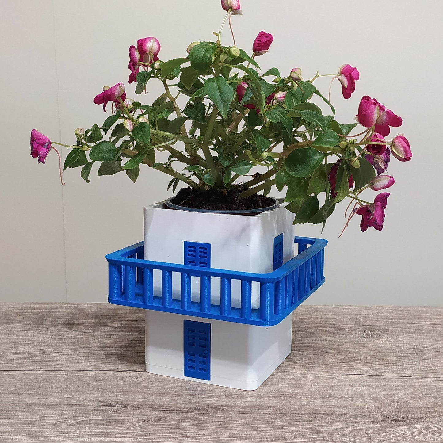 The Cycladic Balcony House Planter - 3D Printed Decor