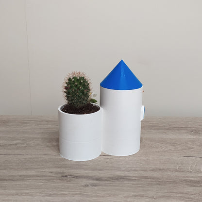 The Mykonos Windmill - Cluster Planter - 3D Printed Greek Decor