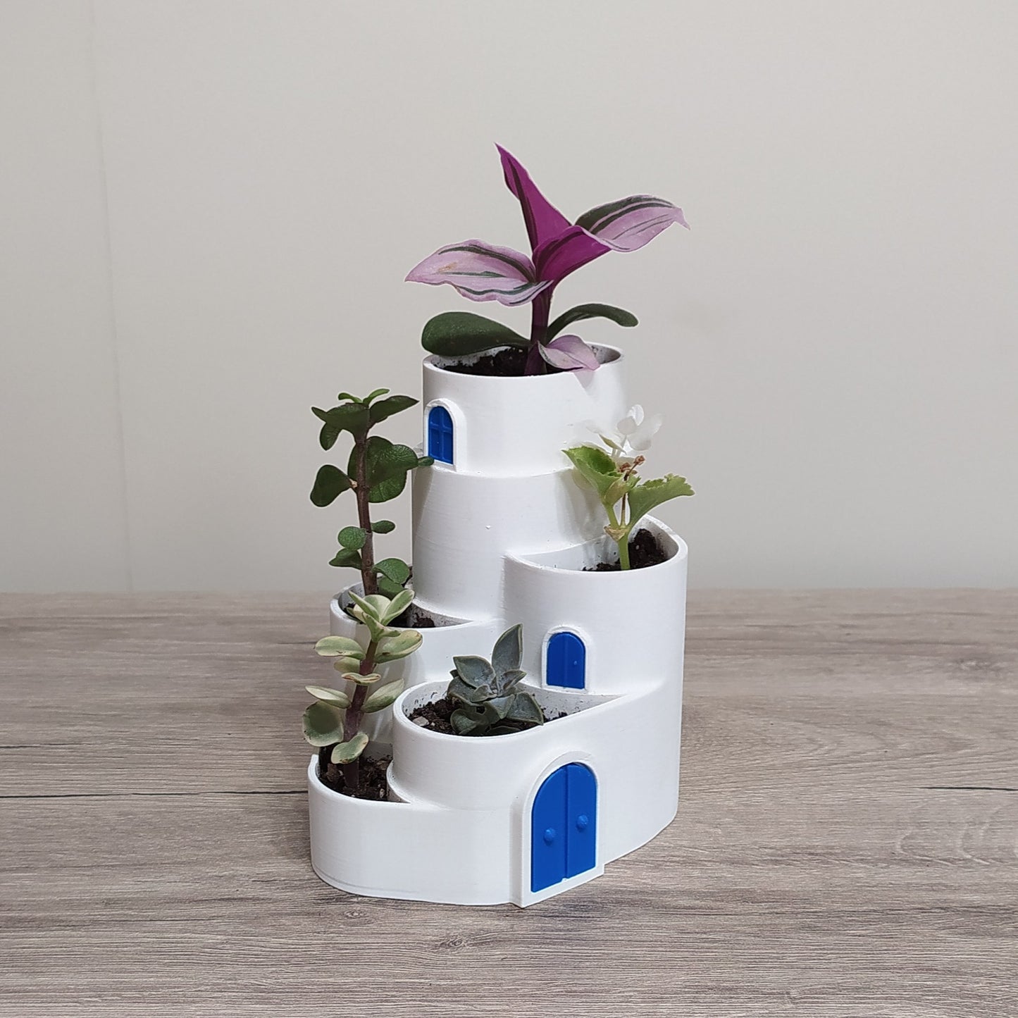 The Aegean Terrace Multi-Tier Planter - 3D Printed Greek Decor