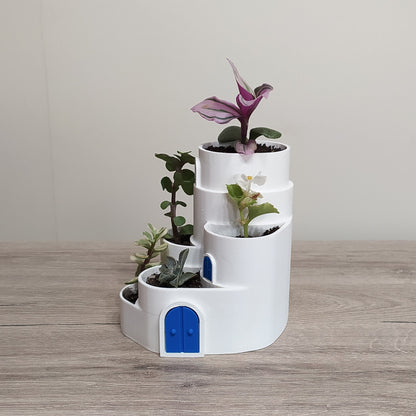 The Aegean Terrace Multi-Tier Planter - 3D Printed Greek Decor