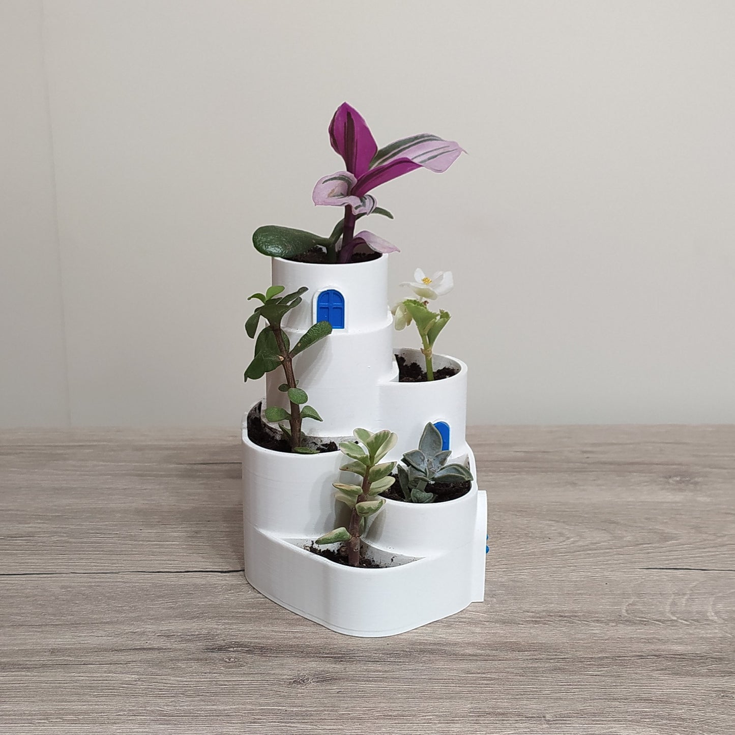 The Aegean Terrace Multi-Tier Planter - 3D Printed Greek Decor