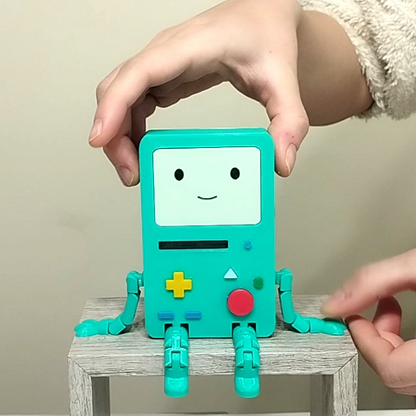 BMO Articulated Figurine - 3D Printed Flexi Robot, Retro Gamer Fidget Toy