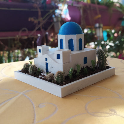 Santorini Succulent Planter | Greek House Planter