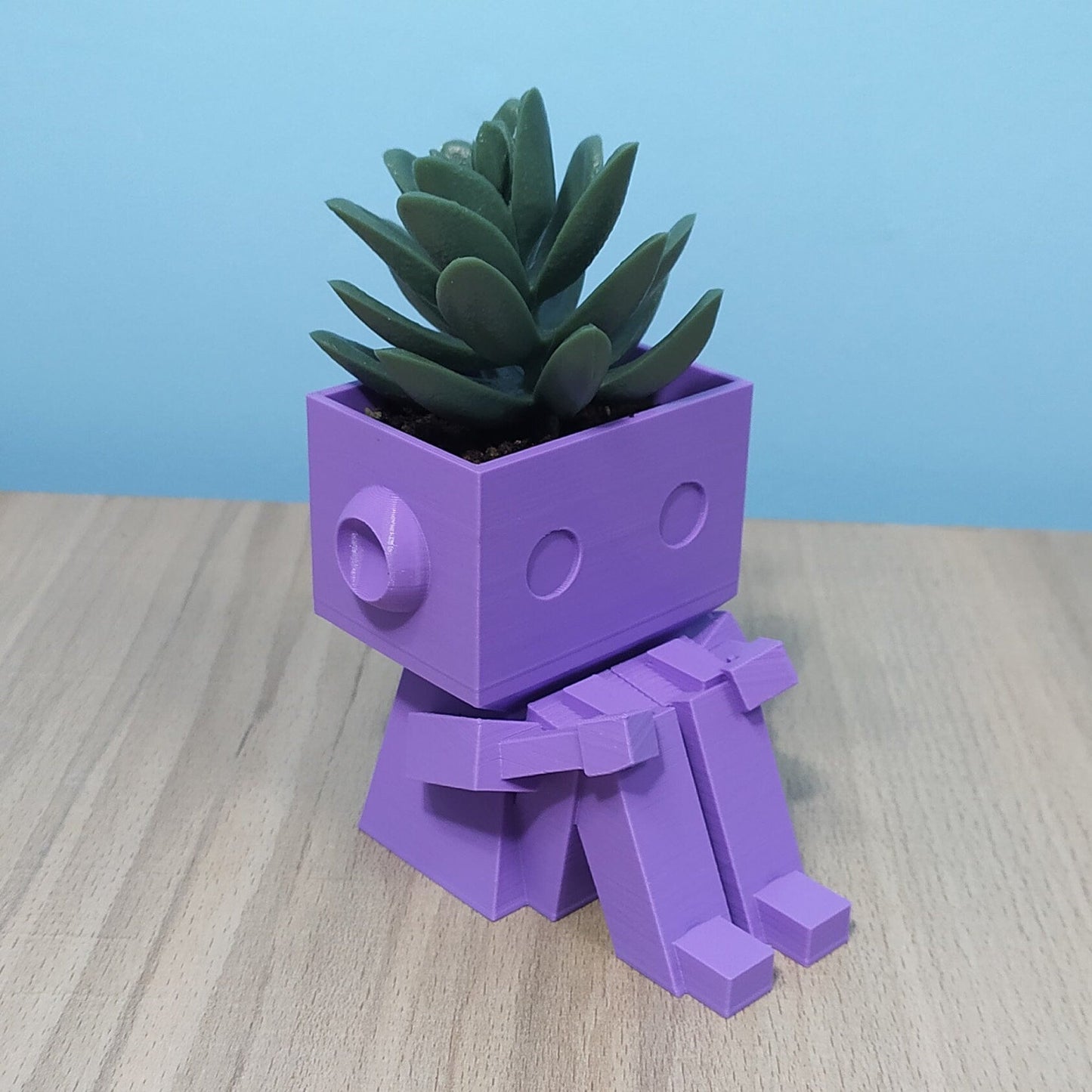Cute Robot Succulent Planter | Desk Organizer | Desktop Decor