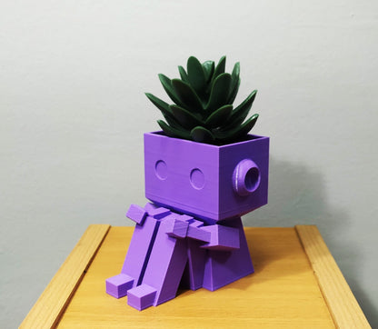 Cute Robot Succulent Planter | Desk Organizer | Desktop Decor