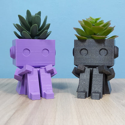 Cute Robot Succulent Planter | Desk Organizer | Desktop Decor