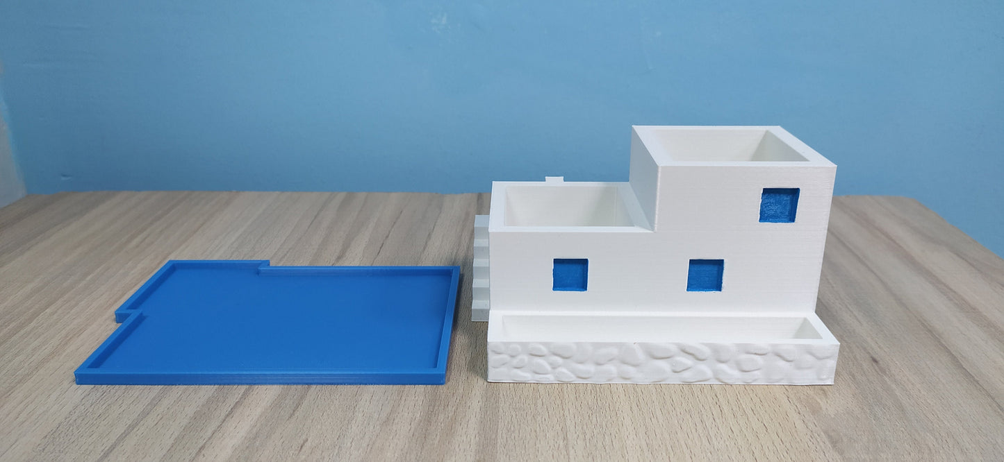 Santorini Porch Planter | Greek Planter | Greek Decor