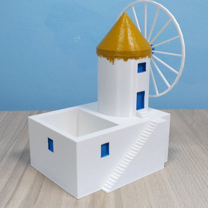 Mykonos Windmill Planter | Greek Planter