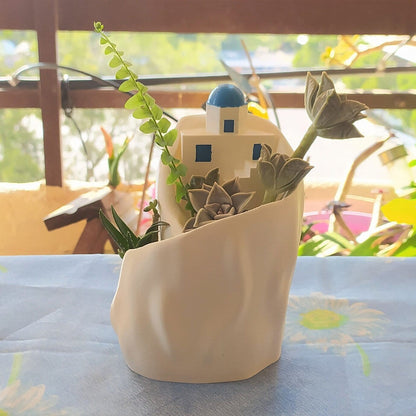 Santorini Mountain Planter | Mediterranean Planter