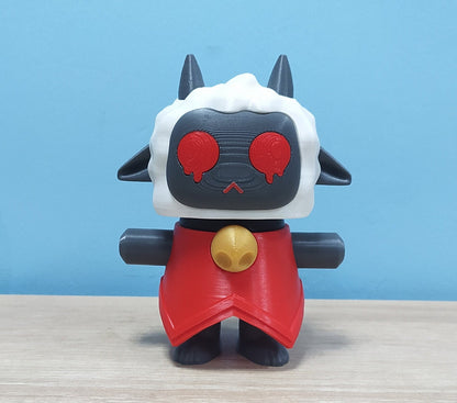 Cult of the Lamb Figurine 2-Sided Cute Demonic Face 3D Printed Statue Desk