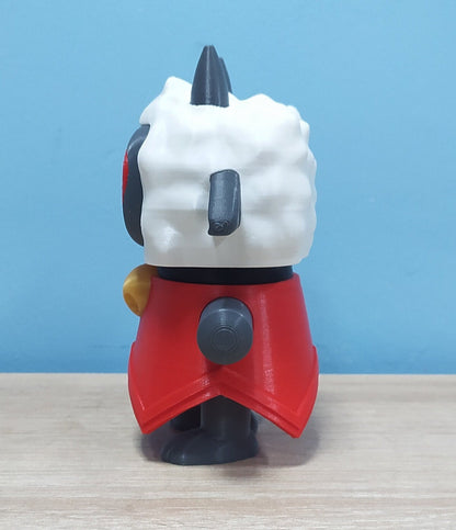 Cult of the Lamb Figurine 2-Sided Cute Demonic Face 3D Printed Statue Desk