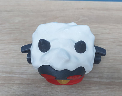 Cult of the Lamb Figurine 2-Sided Cute Demonic Face 3D Printed Statue Desk