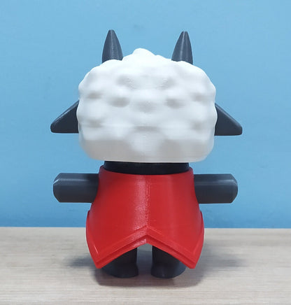 Cult of the Lamb Figurine 2-Sided Cute Demonic Face 3D Printed Statue Desk