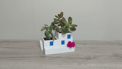The Mediterranean Villa -  Split Level Planter - 3D Printed Greek Decor