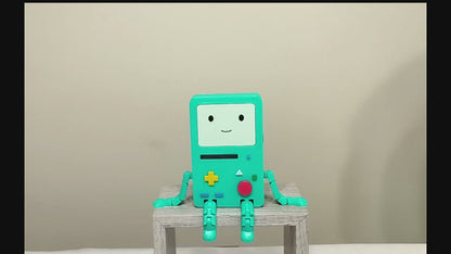 BMO Articulated Figurine - 3D Printed Flexi Robot, Retro Gamer Fidget Toy
