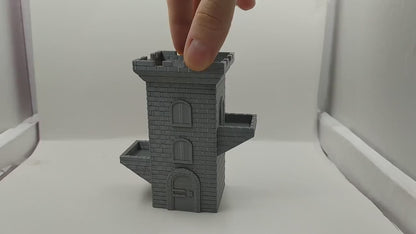 Stone Brick Tower Pencil Holder | Desktop Organizer