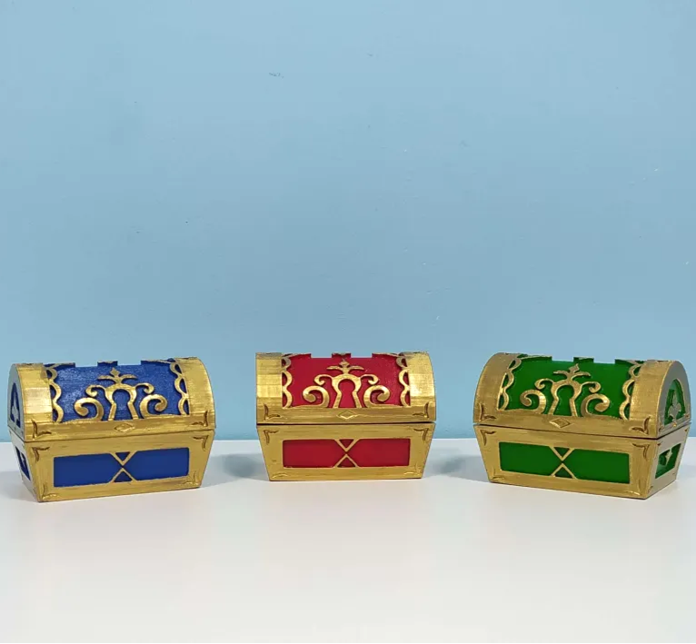 Custom Colored KH Chest | Hand Painted | Kingdom Hearts Inspired